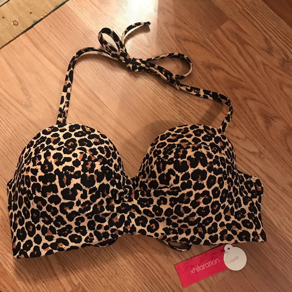 Cheetah leopard xhilaration bikini top halter